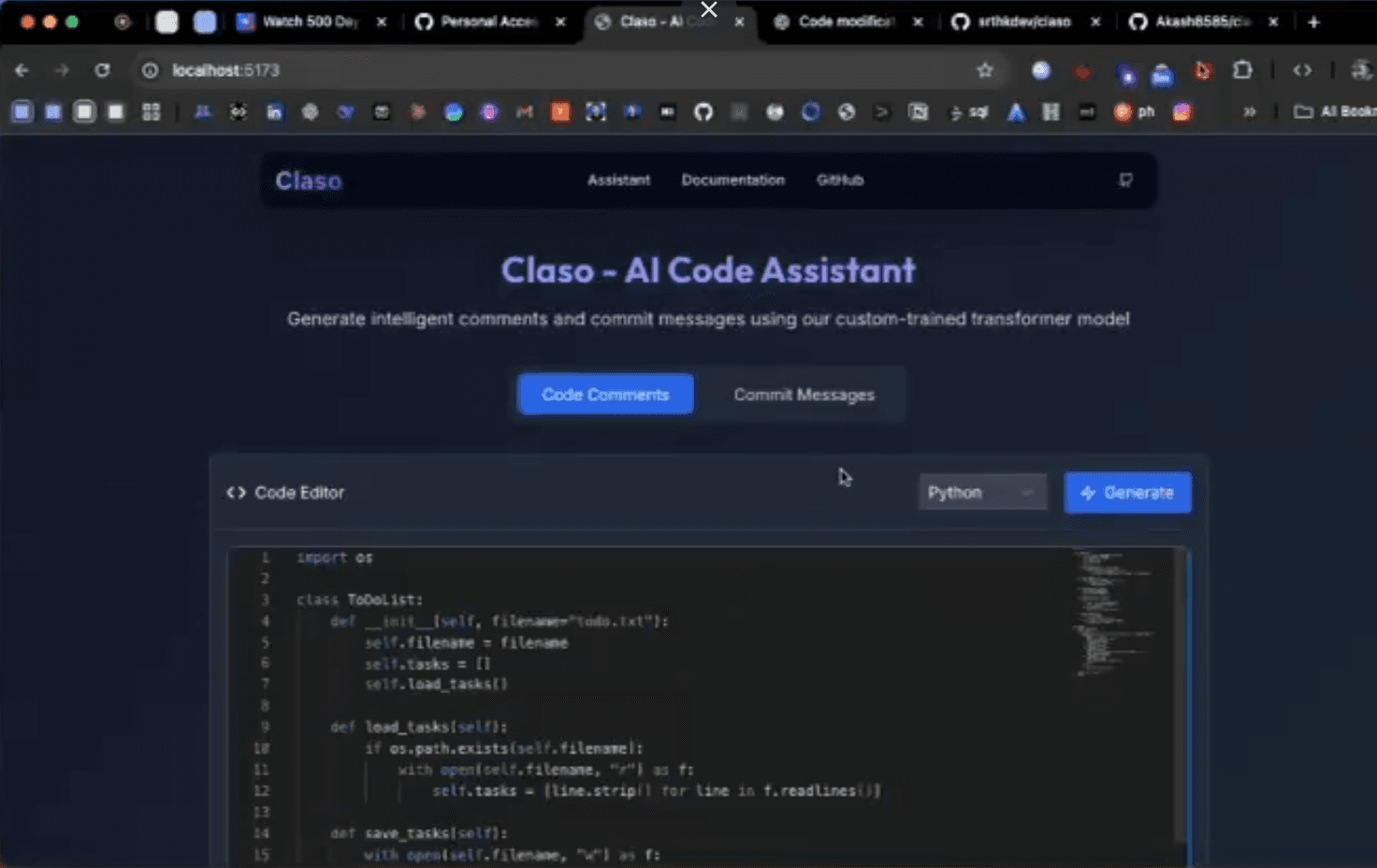 Claso screenshot